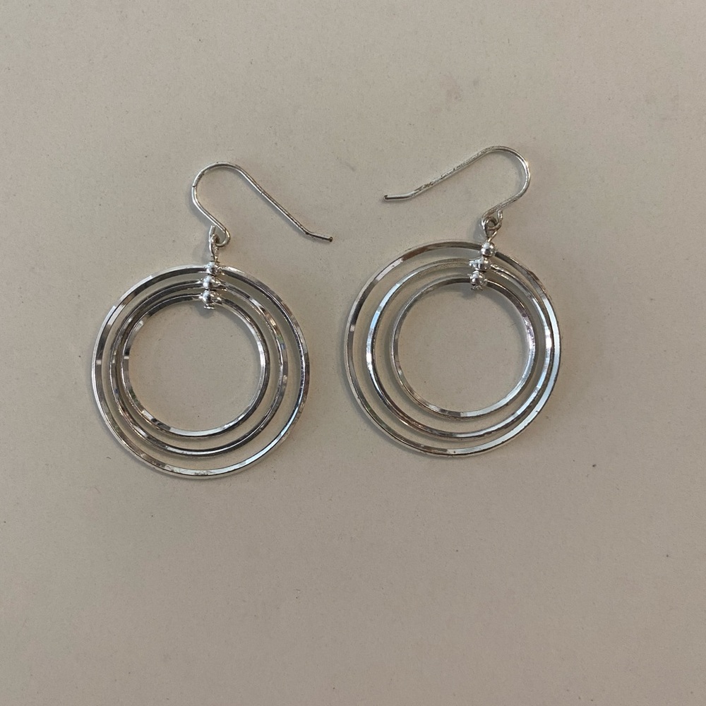 Silver hoop earrings